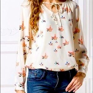 New SingWing Patriotic Dove Pullover Top Blouse XL